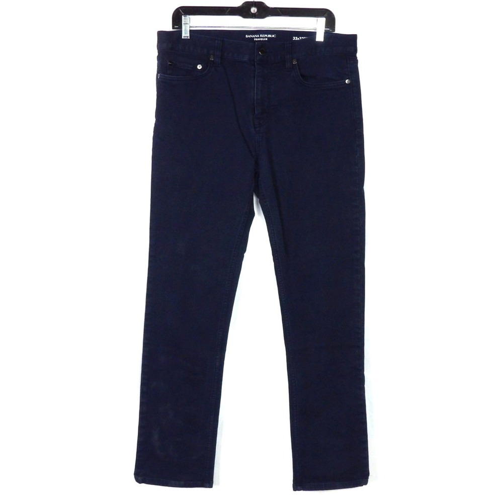 Banana Republic Dark Wash Stretch Slim Fit Travel Jeans Men's 33 X 32